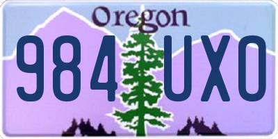 OR license plate 984UXO