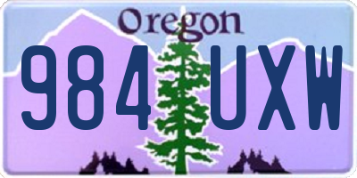 OR license plate 984UXW