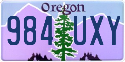 OR license plate 984UXY
