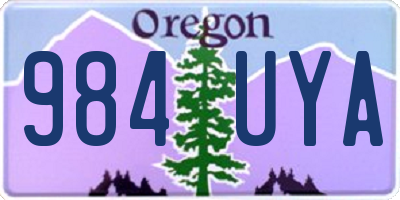 OR license plate 984UYA