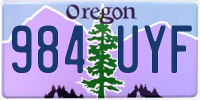 OR license plate 984UYF