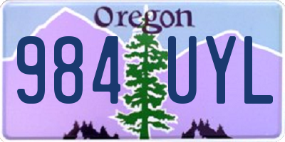 OR license plate 984UYL