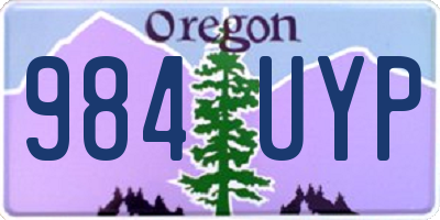 OR license plate 984UYP