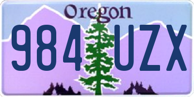 OR license plate 984UZX