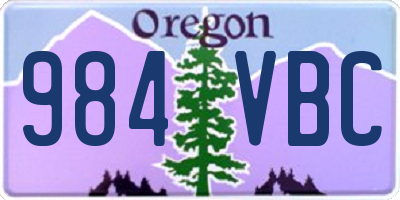 OR license plate 984VBC
