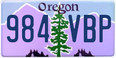 OR license plate 984VBP