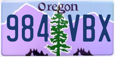 OR license plate 984VBX