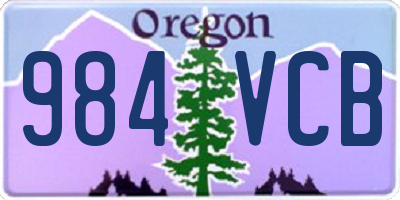 OR license plate 984VCB