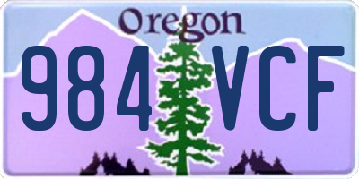 OR license plate 984VCF
