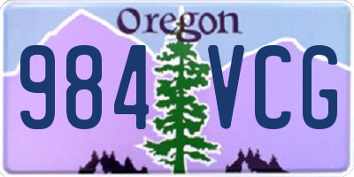 OR license plate 984VCG