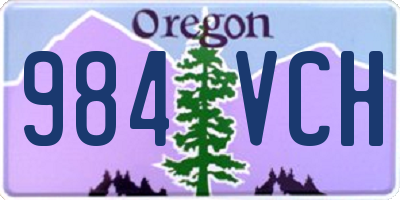 OR license plate 984VCH