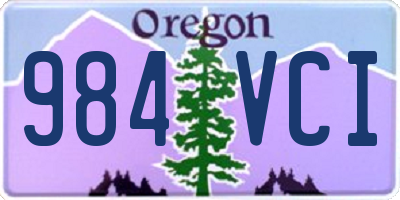 OR license plate 984VCI
