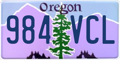 OR license plate 984VCL
