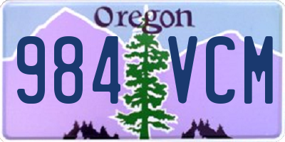 OR license plate 984VCM