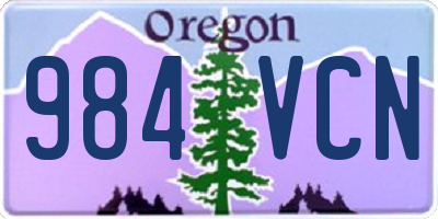OR license plate 984VCN
