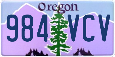 OR license plate 984VCV