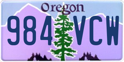 OR license plate 984VCW