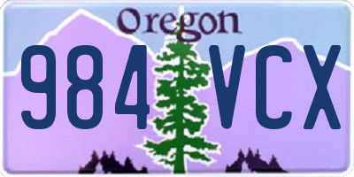 OR license plate 984VCX