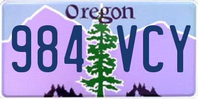 OR license plate 984VCY