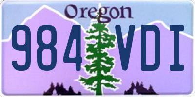OR license plate 984VDI