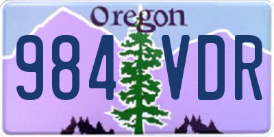 OR license plate 984VDR