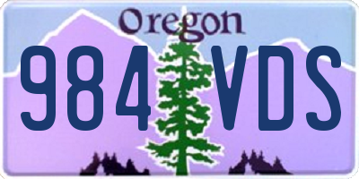OR license plate 984VDS