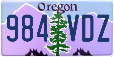 OR license plate 984VDZ