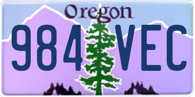 OR license plate 984VEC