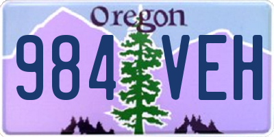 OR license plate 984VEH