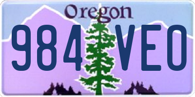 OR license plate 984VEO