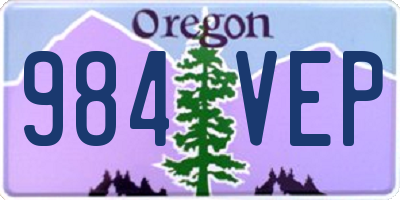 OR license plate 984VEP