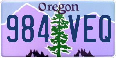 OR license plate 984VEQ