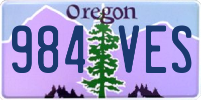 OR license plate 984VES