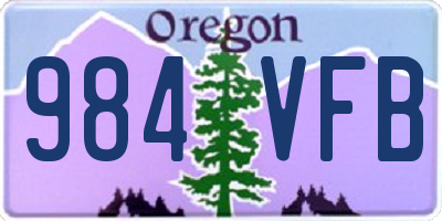 OR license plate 984VFB