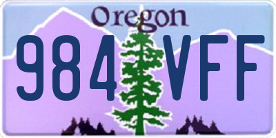 OR license plate 984VFF