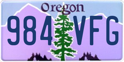 OR license plate 984VFG