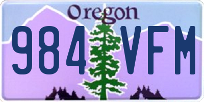 OR license plate 984VFM