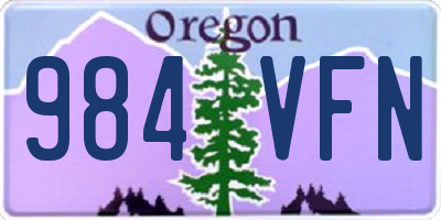 OR license plate 984VFN