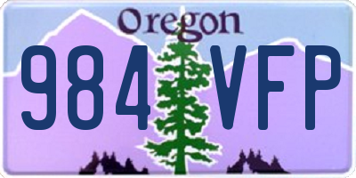 OR license plate 984VFP