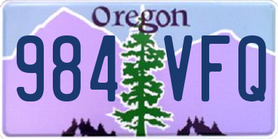 OR license plate 984VFQ