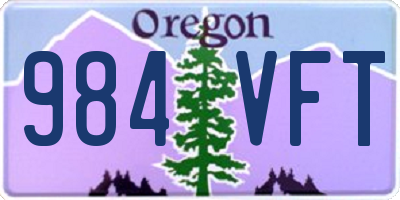 OR license plate 984VFT