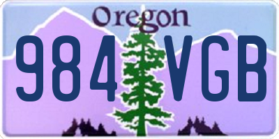 OR license plate 984VGB