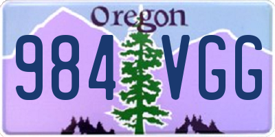 OR license plate 984VGG