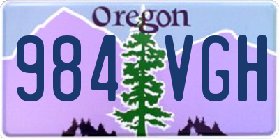 OR license plate 984VGH