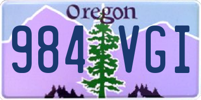OR license plate 984VGI