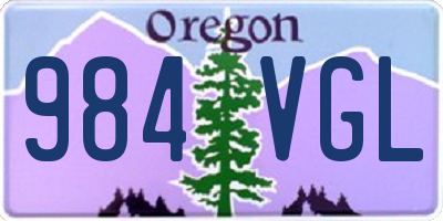 OR license plate 984VGL