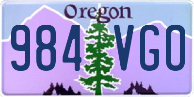 OR license plate 984VGO