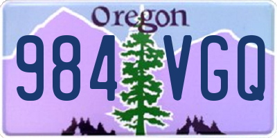 OR license plate 984VGQ