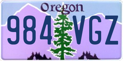 OR license plate 984VGZ