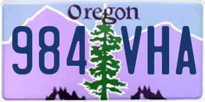 OR license plate 984VHA